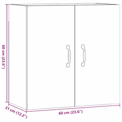 vidaXL Wall Cabinet Hanging Storage Cabinet Wall Cupboard Engineered Wood - old wood