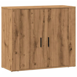 vidaXL Sideboard Side Cabinet Storage Cupboard Home Organiser Engineered Wood - oak