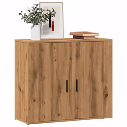 vidaXL Sideboard Side Cabinet Storage Cupboard Home Organiser Engineered Wood - oak