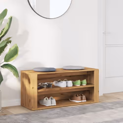 vidaXL Shoe Rack Hallway Shoe Storage Cupboard Shoe Cabinet Engineered Wood - artisan oak