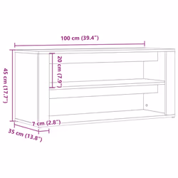 vidaXL Shoe Rack Hallway Shoe Storage Cupboard Shoe Cabinet Engineered Wood - artisan oak - Additional view 8
