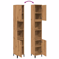vidaXL Bathroom Cabinet Sink Cupboard Vanity Unit Artisan Oak Engineered Wood - Additional view 7