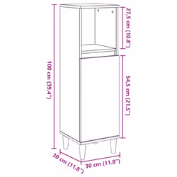 vidaXL Bathroom Cabinet Cupboard Vanity Unit Concrete Grey Engineered Wood - Additional view 10