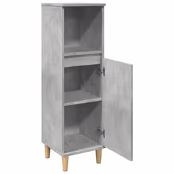 vidaXL Bathroom Cabinet Cupboard Vanity Unit Concrete Grey Engineered Wood - Additional view 4