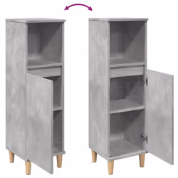 vidaXL Bathroom Cabinet Cupboard Vanity Unit Concrete Grey Engineered Wood - Additional view 7