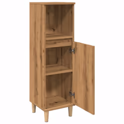 vidaXL Bathroom Cabinet Cupboard Washroom Storage Cabinet Engineered Wood - artisan oak - Additional view 4