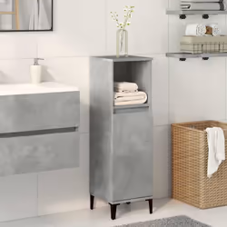 vidaXL Bathroom Cabinet Concrete Grey 30x30x100 cm Engineered Wood - Additional view 2