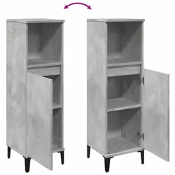 vidaXL Bathroom Cabinet Concrete Grey 30x30x100 cm Engineered Wood - Additional view 7