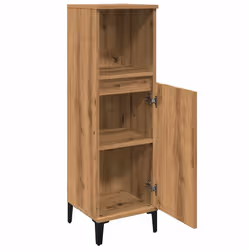 vidaXL Bathroom Cabinet Artisan Oak 30x30x100 cm Engineered Wood - artisan oak - Additional view 4