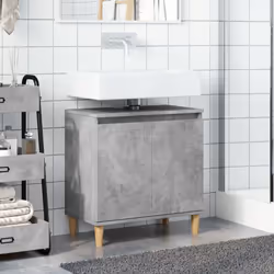 vidaXL Sink Cabinet Vanity Unit Storage Cupboard Concrete Grey Engineered Wood