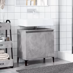 vidaXL Sink Cabinet Vanity Unit Storage Cupboard Concrete Grey Engineered Wood