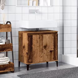 vidaXL Sink Cabinet Vanity Unit Storage Cupboard Engineered Wood - old wood