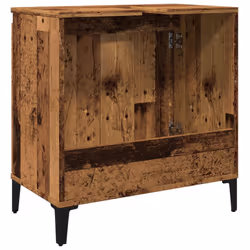 vidaXL Sink Cabinet Vanity Unit Storage Cupboard Engineered Wood - old wood - Additional view 6