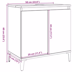 vidaXL Sink Cabinet Vanity Unit Storage Cupboard Engineered Wood - old wood - Additional view 9