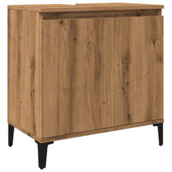 vidaXL Sink Cabinet Vanity Unit Storage Cupboard Engineered Wood - artisan oak
