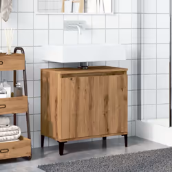 vidaXL Sink Cabinet Vanity Unit Storage Cupboard Engineered Wood - artisan oak