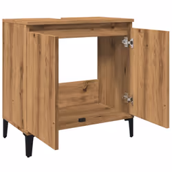 vidaXL Sink Cabinet Vanity Unit Storage Cupboard Engineered Wood - artisan oak - Additional view 4