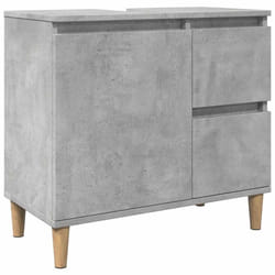 vidaXL Sink Cabinet Vanity Unit Storage Cupboard Concrete Grey Engineered Wood