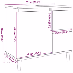 vidaXL Sink Cabinet Vanity Unit Storage Cupboard Concrete Grey Engineered Wood