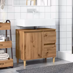 vidaXL Sink Cabinet Vanity Unit Storage Cupboard Artisan Oak Engineered Wood