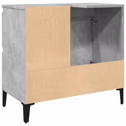 vidaXL Sink Cabinet Vanity Unit Storage Cupboard Concrete Grey Engineered Wood - Additional view 6