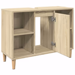 vidaXL Bathroom Cabinet Toilet Cupboard Vanity Unit Sonoma Oak Engineered Wood - Additional view 6