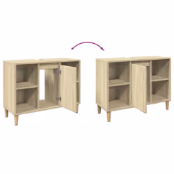 vidaXL Bathroom Cabinet Toilet Cupboard Vanity Unit Sonoma Oak Engineered Wood - Additional view 8