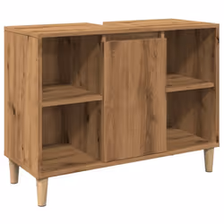 vidaXL Sink Cabinet Vanity Unit Storage Under Sink Cabinet Engineered Wood - artisian oak