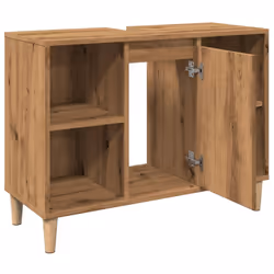 vidaXL Sink Cabinet Vanity Unit Storage Under Sink Cabinet Engineered Wood - artisian oak - Additional view 5