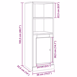 vidaXL Highboard Sideboard Side Cabinet Cupboard Old Wood Engineered Wood - old wood