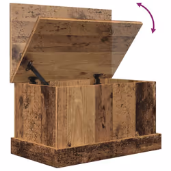 vidaXL Storage Box Garden Tool Chest Outdoor Storage Bin Box Engineered Wood - old wood, 30 x 50 x 28 cm - Additional view 8