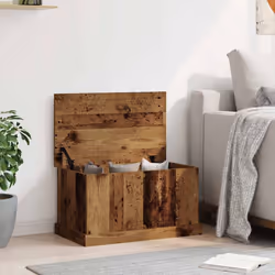 vidaXL Storage Box Garden Tool Chest Outdoor Storage Bin Box Engineered Wood - old wood, 70 x 40 x 38 cm - Additional view 2