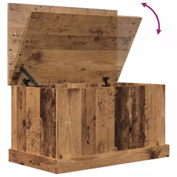 vidaXL Storage Box Garden Tool Chest Outdoor Storage Bin Box Engineered Wood - old wood, 70 x 40 x 38 cm - Additional view 8