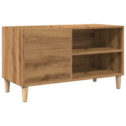 vidaXL Record Cabinet Record Player Stand Sideboard Old Wood Engineered Wood - artisan oak