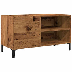 vidaXL Record Cabinet Sideboard Storage Cabinet Engineered Wood - old wood