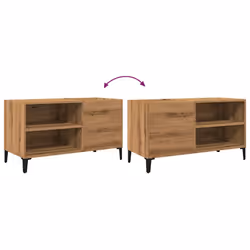 vidaXL Record Cabinet Sideboard Storage Cabinet Engineered Wood - artisan oak - Additional view 6