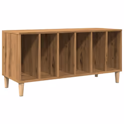 vidaXL Record Cabinet Sideboard Vinyl Storage Cabinet Display Engineered Wood - artisan oak