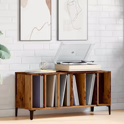 vidaXL Record Cabinet Record Player Stand Sideboard Old Wood Engineered Wood