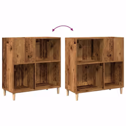 vidaXL Record Cabinet Sideboard Storage Cabinet Engineered Wood - old wood - Additional view 6