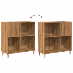 vidaXL Record Cabinet Sideboard Storage Cabinet Engineered Wood - artisan oak - Additional view 6