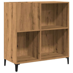 vidaXL Record Cabinet Sideboard Storage Cabinet Engineered Wood - artisan oak