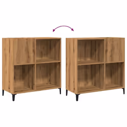 vidaXL Record Cabinet Sideboard Storage Cabinet Engineered Wood - artisan oak - Additional view 6
