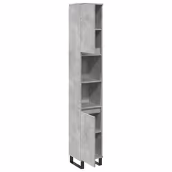 vidaXL Bathroom Cabinet Cupboard Vanity Unit Concrete Grey Engineered Wood - Additional view 6