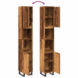 vidaXL Bathroom Cabinet Sink Cupboard Vanity Unit Old Wood Engineered Wood - Additional view 7