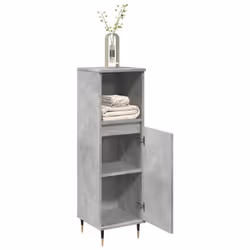 vidaXL Bathroom Cabinet Cupboard Vanity Unit Concrete Grey Engineered Wood