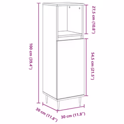 vidaXL Bathroom Cabinet Cupboard Vanity Unit Concrete Grey Engineered Wood