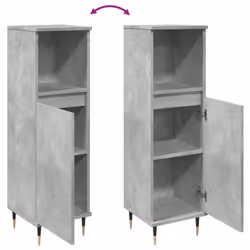 vidaXL Bathroom Cabinet Cupboard Vanity Unit Concrete Grey Engineered Wood - Additional view 7
