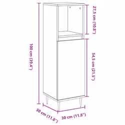 vidaXL Bathroom Cabinet Sink Cupboard Vanity Unit Old Wood Engineered Wood - Additional view 10