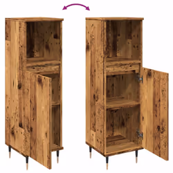 vidaXL Bathroom Cabinet Sink Cupboard Vanity Unit Old Wood Engineered Wood - Additional view 7