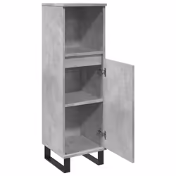 vidaXL Bathroom Cabinet Cupboard Vanity Unit Concrete Grey Engineered Wood - Additional view 5